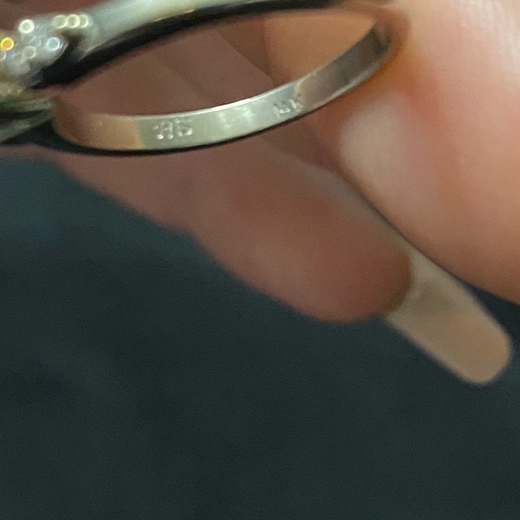 14k White Gold Diamond Pear Engagement Ring - Picture 7 of 7